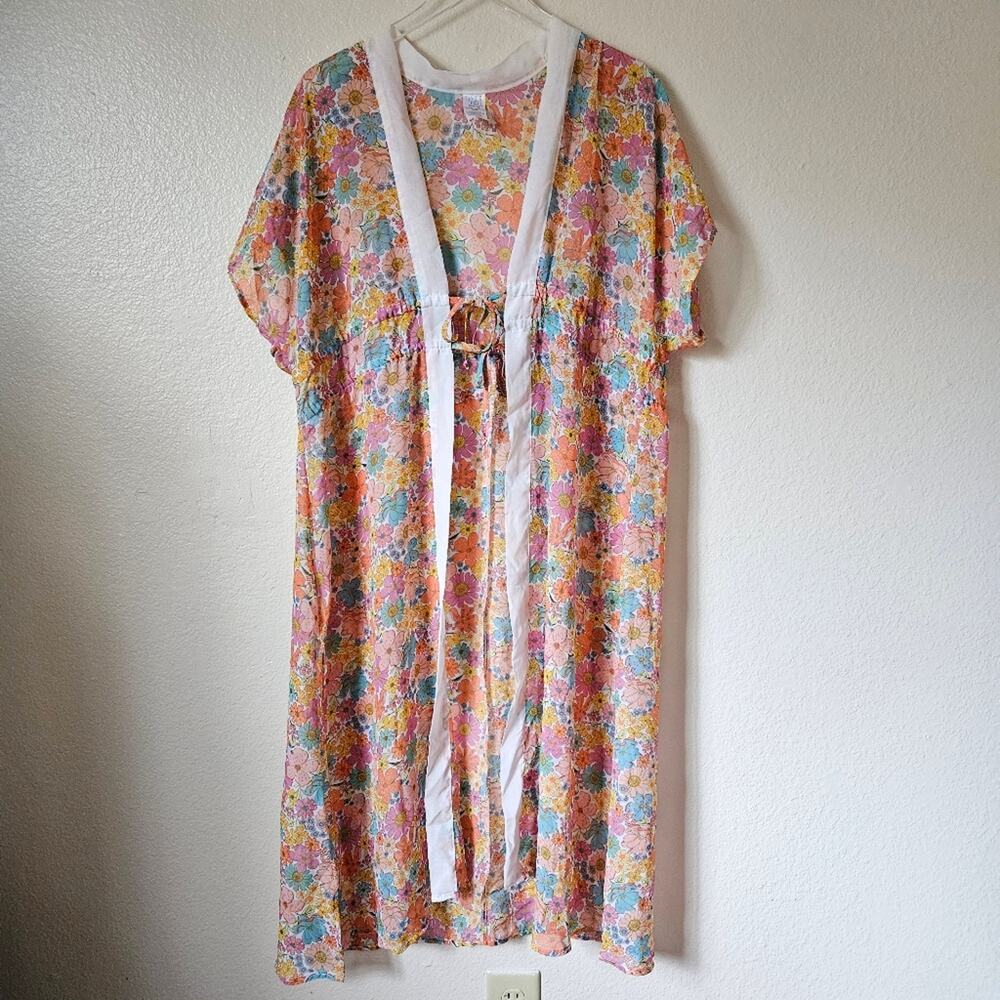 Floral Swimsuit Cover Up Medium